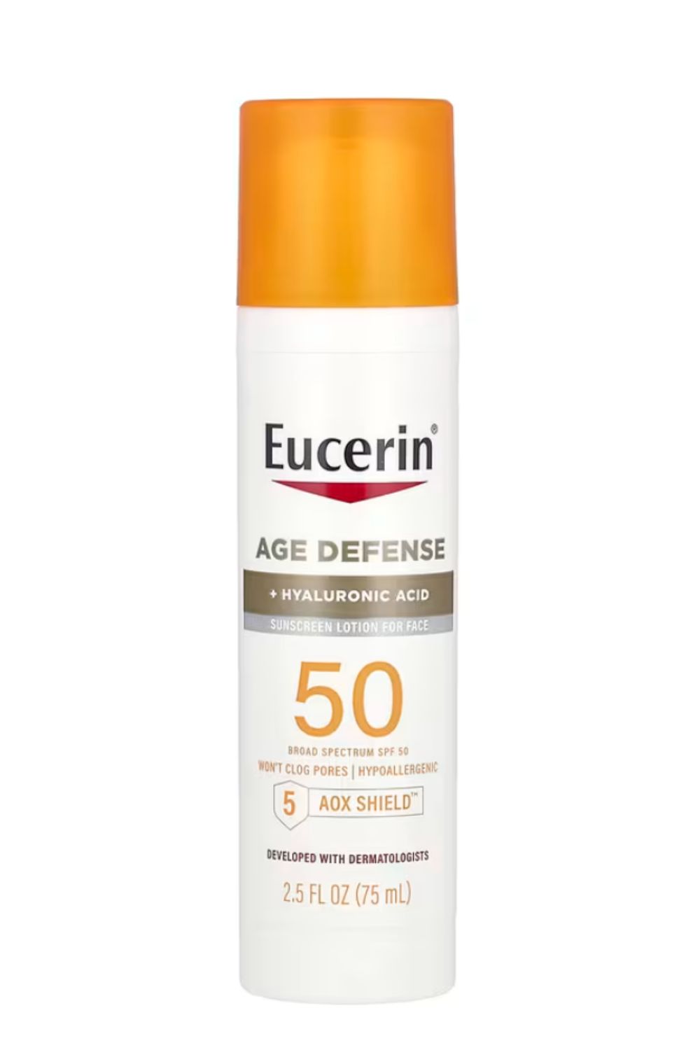 Eucerin Sun Tinted Age Defense SPF 50 drugstore pick