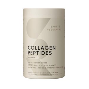 Sports Research hydrolysed collagen peptides powder, unflavoured, grass-fed bovine