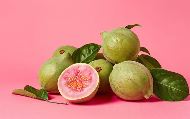 Fresh guava, a food rich in vitamin C, for healthy skin