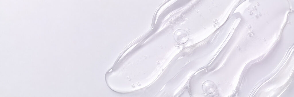 Niacinamide serum texture swatch, an ingredient that calms hormonal acne